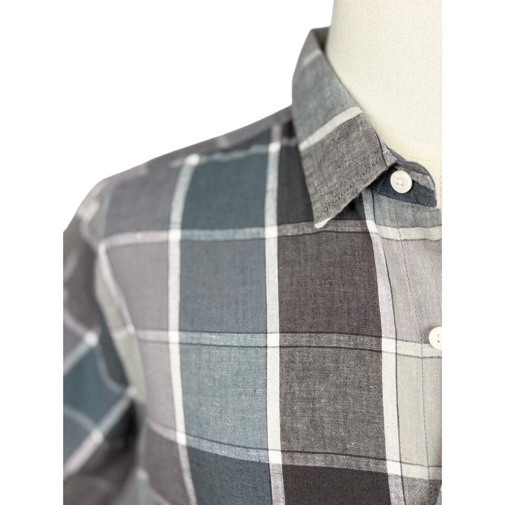 NWT Levi’s Plaid Short Sleeve Button Up Shirt XL Neutral Grunge - Picture 5 of 6